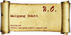 Weigang Odett névjegykártya